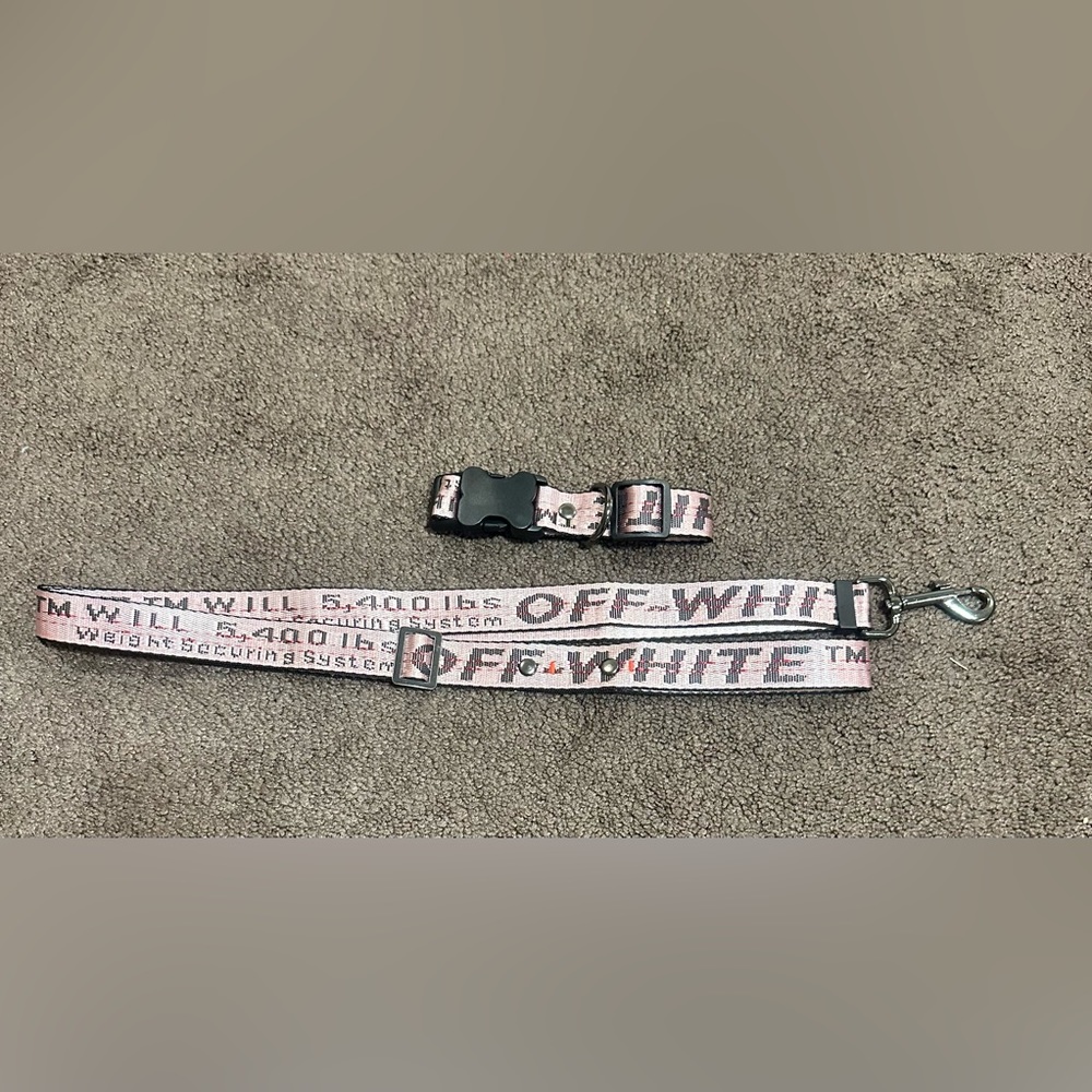 Off white collar and leash - Picture 2 of 5